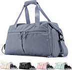 Weekender Duffel Bag with Shoe Compartment And Wet Pocket-Luggage Everyday Overnight Bag for Men and Women Travel-Carry On Gym Bag