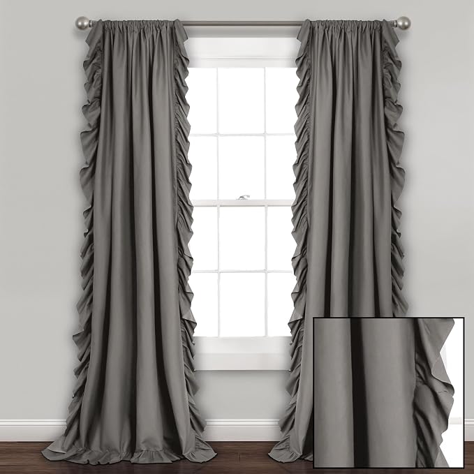 Lush Decor Reyna Ruffle Window Curtain Panel Set, Living room, or Dining Room - Image 7