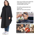 Professional Barber & Salon Cape with Sleeves | Large Hair & Water Repellent Cutting Cape with Adjustable Snaps