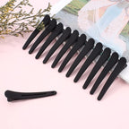 YISSION 12 PCS Hair Clips for Styling Sectioning, 3.1 Inch Matte Alligator No Crease Duck Billed Hair Clips, Hair Barrettes and Styling Accessories for Women Girls Black