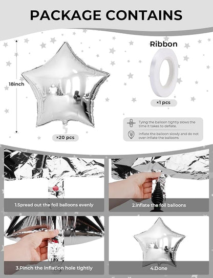 Silver Star Balloons - Image 4