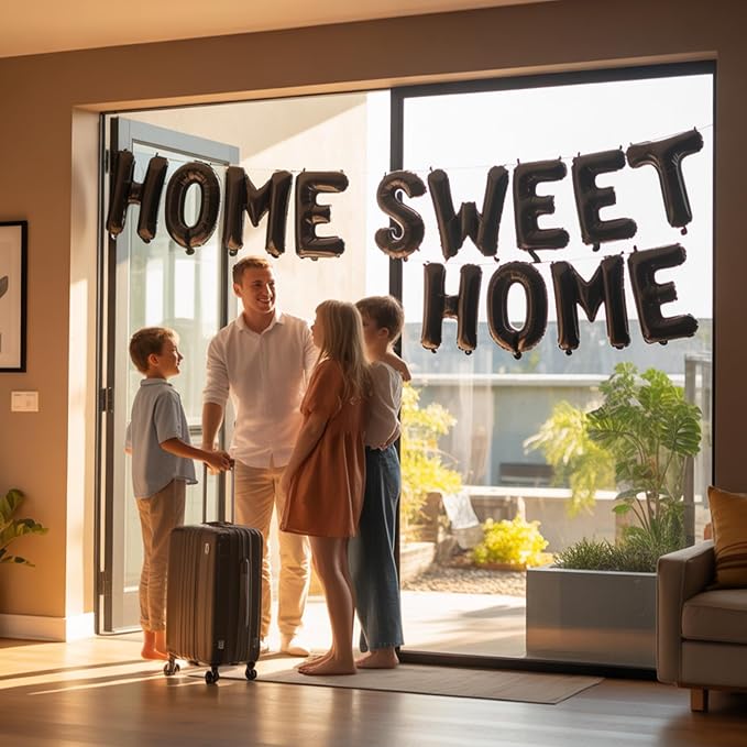 Black HOME SWEET HOME Letter Balloon - Image 6