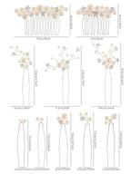 Pearl Bridal Hair Pins Wedding Hair Comb Bridal Hair Accessories for Wedding Brides Women Girls Star Shape