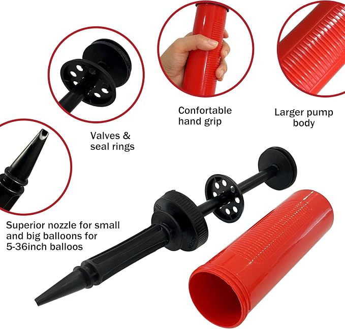 4pcs Balloon Pump Hand Held Inflator Air Pump - Image 4