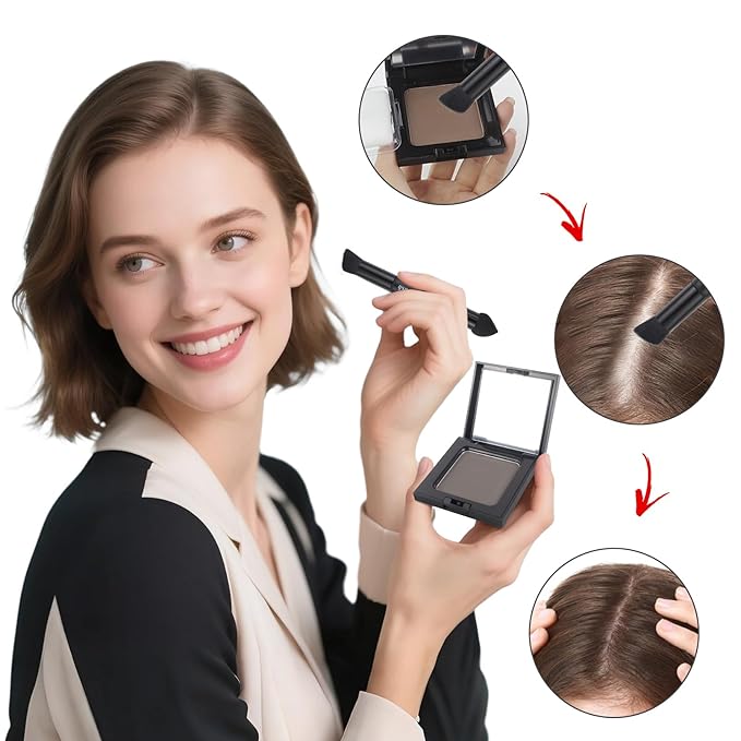 VOLLUCK Root Touch up Powder, Long-lasting Gray Hair Cover up Powder for All Hair Types, Waterproof for Women and Men (Light-Blonde, 0.42 0unce)