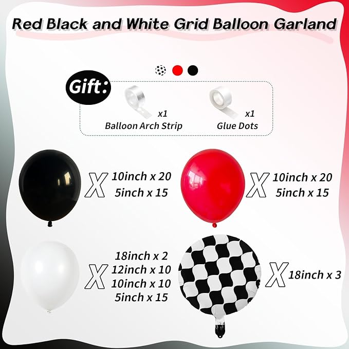 Racing Car Balloons Arch Garland Kit, Wheels Balloon - Image 2