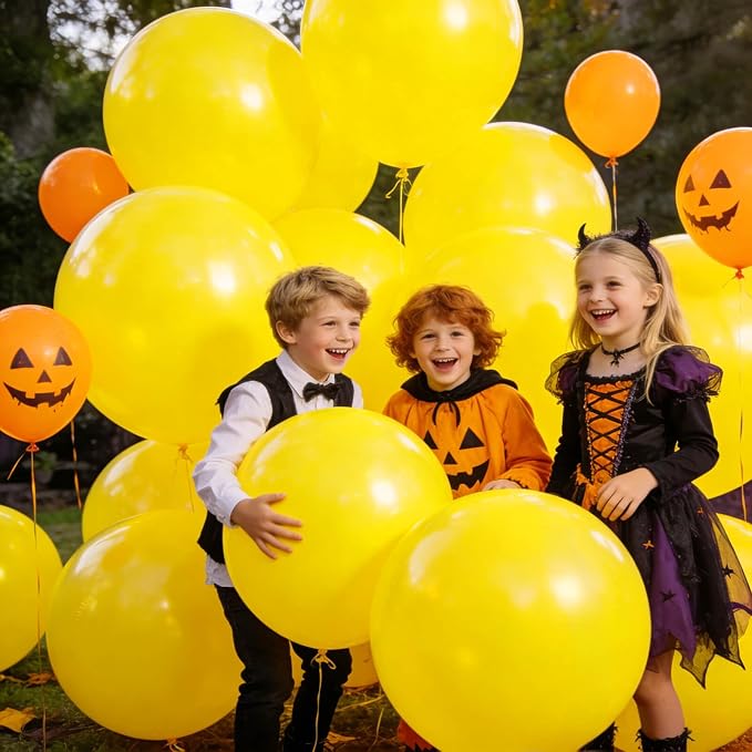 32Pcs Yellow Big Balloons 18 Inch, Round Large Latex Party Balloons - Image 5