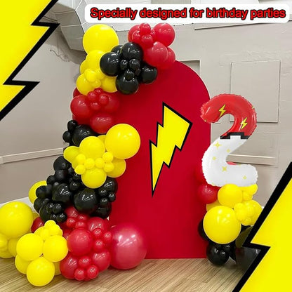 40 Inch Giant Red and White Cartoon Theme Number Foil Balloons - Image 4