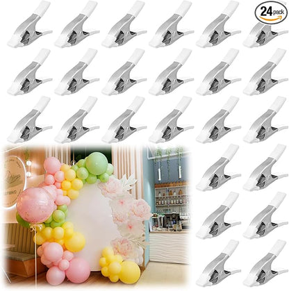 LemonRoad 24 Pack Balloon Arch Clips 1.97 Inch Metal Spring Clamps Strong Clips by Unknown