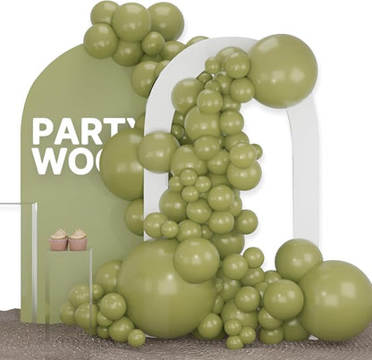 PartyWoo Sage Green Balloons 100pcs Olive Boho Green Color 36 Inch | 36 18 12 by PartyWoo
