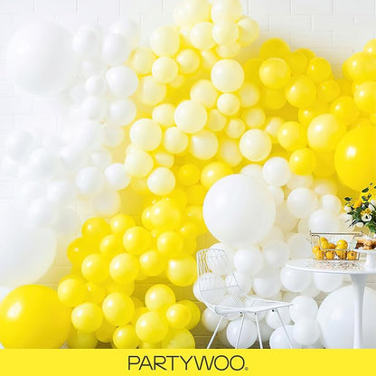PartyWoo Yellow Balloons 127pcs Matte Yellow Color Different Sizes | 18 12 10 5 - Image 8