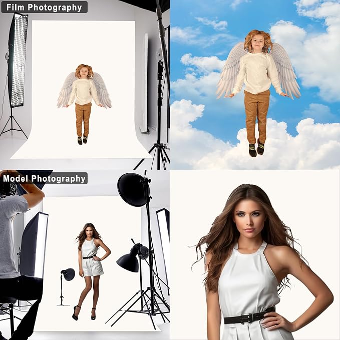 Ivory Photography Backdrop for Photoshoot, 7x10 FT | Versatile Studio Photo - Image 3