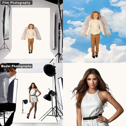 Ivory Photography Backdrop for Photoshoot, 10X20 FT | Versatile Studio Photo - Image 3