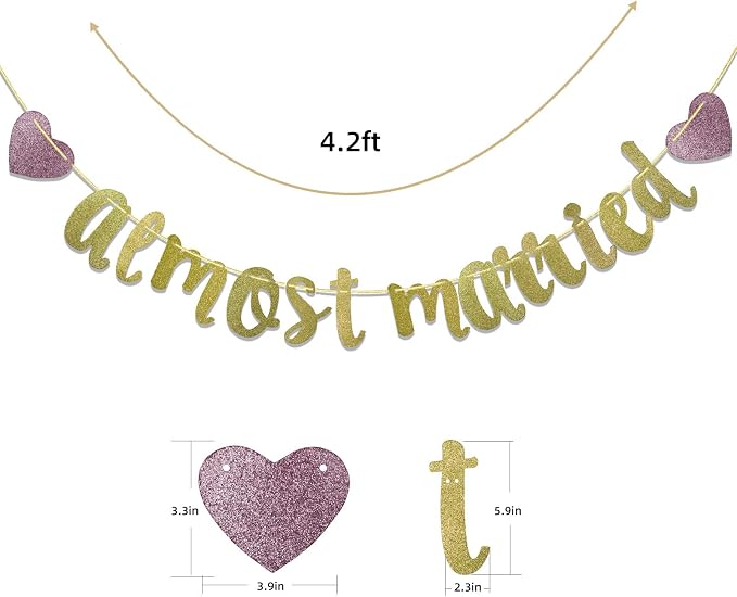 FOZEE Almost Married Banner, Wedding Banner | The Night Before Wedding - Image 4