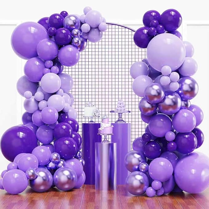YMSZ Purple Balloon Garland Arch Kit, by YMSZ