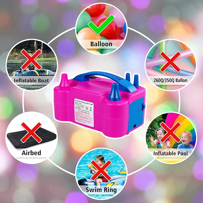 Electric Balloon Pump Dual Nozzle 110V 600W - Image 9