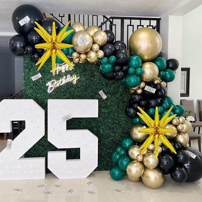 Dark Green and Black Balloon Arch Kit - Image 8