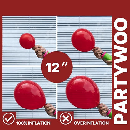 PartyWoo Red and Gold Balloons 66pcs Matte Red Metallic Gold Balloons | - Image 6