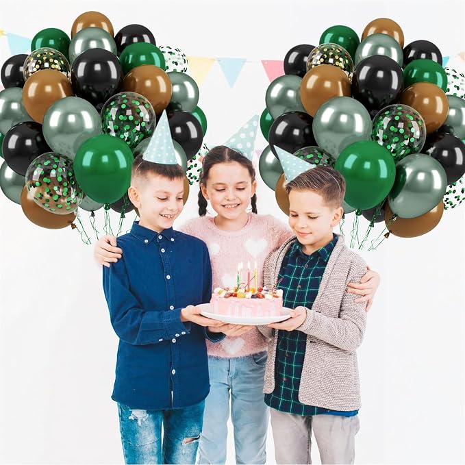 Paready Green and Brown Balloons - Image 8