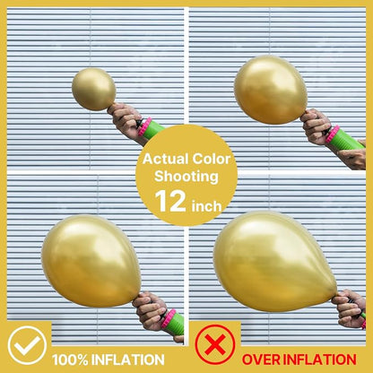 PartyWoo Metallic Gold Balloons 50pcs Chrome Gold Color 5 Inch | Balloons - Image 4