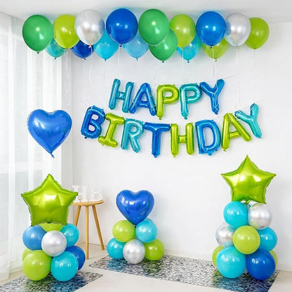Blue Green Birthday Decorations - Image 4