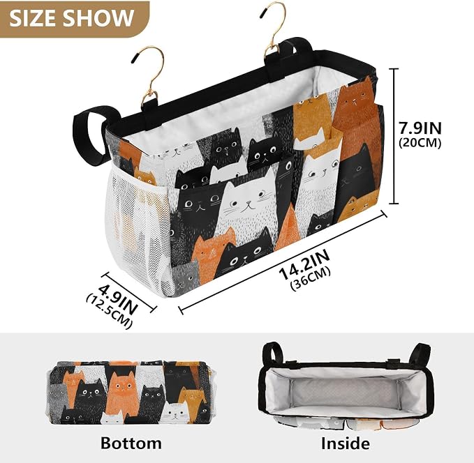 Bedside Caddy Hanging Bunk Bed Caddy Bed Organizer Hanging Pocket - Image 4