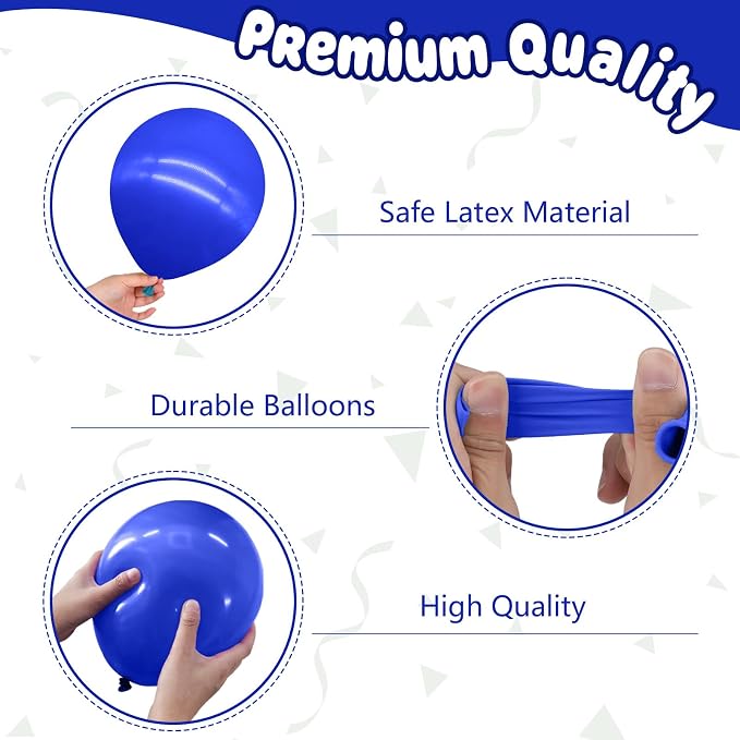 Red and Blue Balloons for Birthday Baby Shower Decorations | 12-inch red - Image 3