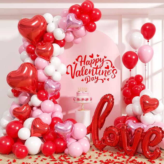 Valentines Day Balloons Garland Arch Kit by Unknown