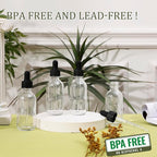 24 Pack, 2oz Glass Dropper Bottle, Preety Texture Tincture Bottles with Precise Scales Eye Droppe, for All Kinds Of Mixed Liquids,Leak-Proof Design for Easy Travel (Clear)