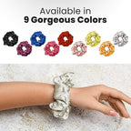 satin scrunchies for all hair type 9pack elastic hair band great for ponytails XL srcunchies set these soft hair ties is great for every occasion