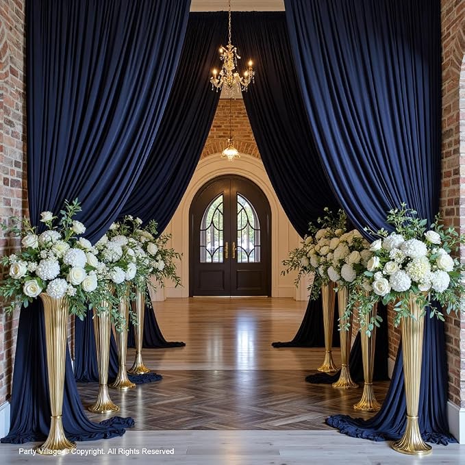 20ft×12ft Navy Blue Backdrop Curtain - Image 4
