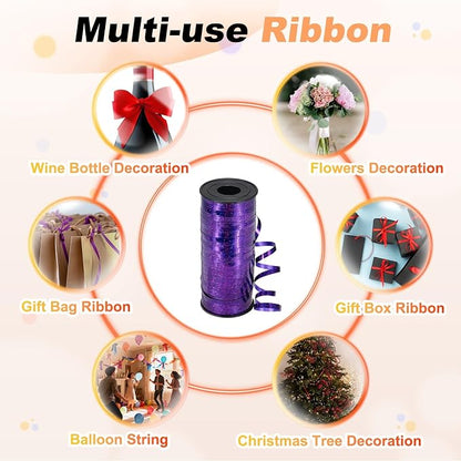 PATIKIL Glitter Curling Ribbon 100yds x 1/5" Plastic Balloon String Ribbon | - Image 6