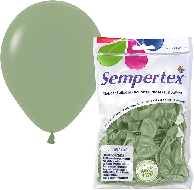 Sempertex Deluxe Eucalyptus Balloons, 5 Inch, Graduation, Baby Shower, by Sempertex