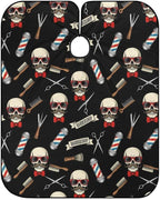 Salon Haircut Capes Cool Funny Skull Tools Vintage Barber Shop Hair Dress Apron Cloak, Adjustable Hairdresser Apron for Hairstylists, Easy Clean
