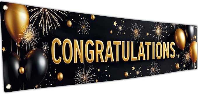 Congratulations Banner for Prom by Bravita