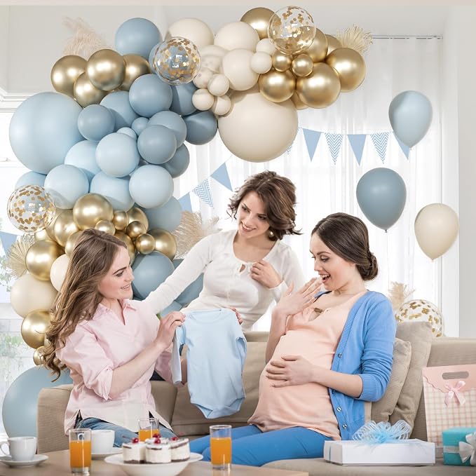 147pcs Dusty Blue Balloon Garland Arch Kit - Image 4