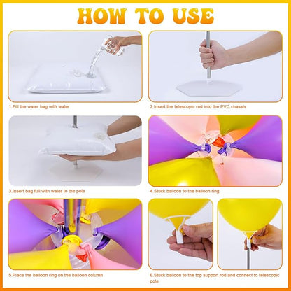 IDAODAN 2 Set Balloon Column Kit and Balloon Pump Electric, Balloon Column Stand - Image 4