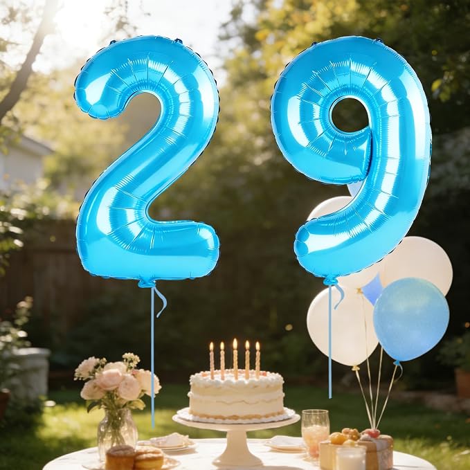 40 Inch Number 29 Balloons for 29th Birthday Party Decorations, 0-100 Jewelry - Image 3