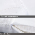 NTBAY Zippered Satin Body Pillow Pillowcase, Silky Slip Cooling Body Pillow Cover, Long Side Hidden Zipper, 20x54 Inches, Pure White