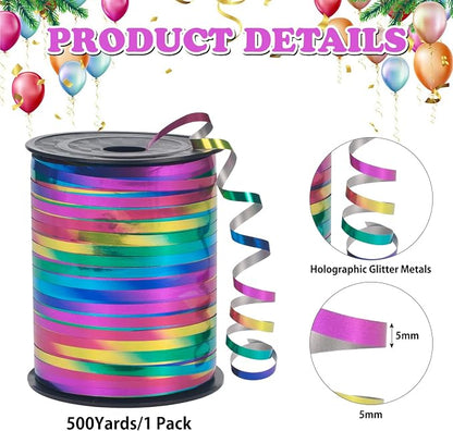 500 Yard Curling Ribbon for Gift Wrapping, Colors Balloon String, 3/16" Thin - Image 2