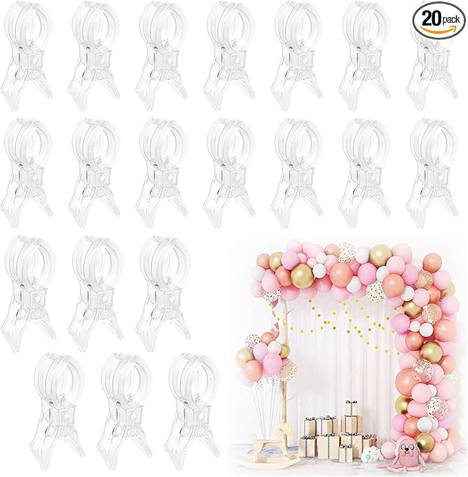 20 Pack 3.5" Spring Clamps, Backdrop Clips Clamps, Heavy Duty Balloon Arch by Unknown