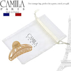 Camila Paris CP3054 French Hair Clip for Women with Thick, Long and Curly Wavy hair, Beige, No Slip Girls Fashion Styling Hair Accessory, Strong Hold, Made in France