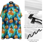 Extra Long Barber Styling Cape, Cool Cat with Hat Beer Mugs Funny Drink Haircut Hairdressing Cloth Apron Hair Cutting Cloak for Hair Cutting