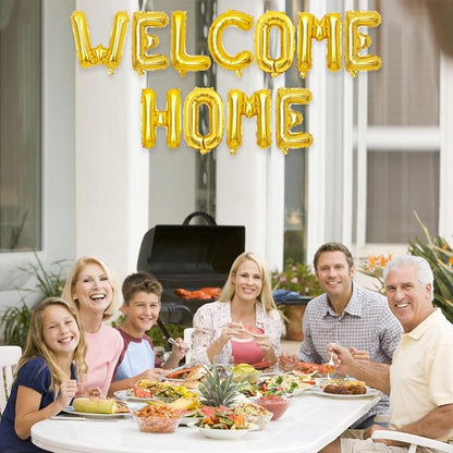 2 Set 22Pcs Gold WELCOME HOME Letter Balloons 16in Balloon Foil Letter - Image 6