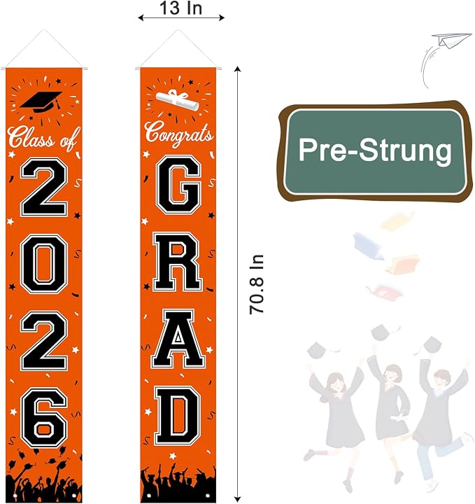 2026 Graduation Decorations, Graduation Banner Class of 2026, Hanging - Image 7