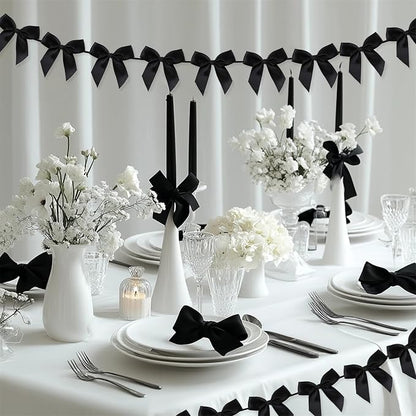 2pcs Bow Garland Banner, Ribbon Bow Party Decorations - Image 6