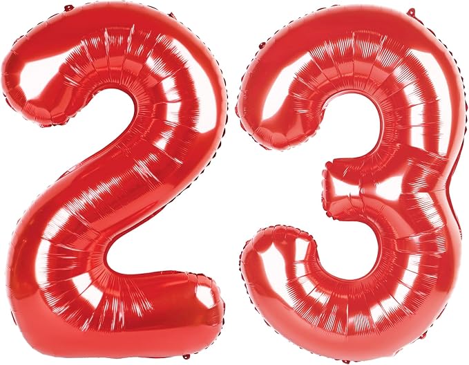 Number 23 Balloon 40 Inch Red Balloon by Mluchee