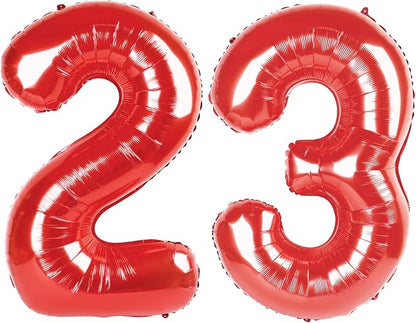 Number 23 Balloon 40 Inch Red Balloon by Mluchee