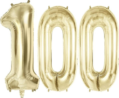 Number 100 Balloons for 100th Birthday Party Decorations, 40 Inch 0-100 by Joycard