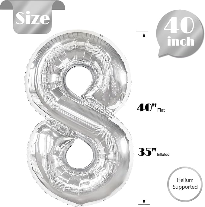 Sliver 8 Balloon - Image 5